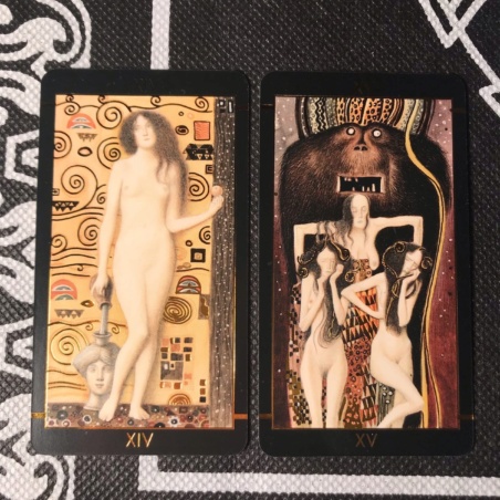 Таро Климта золотое (мини-колода)