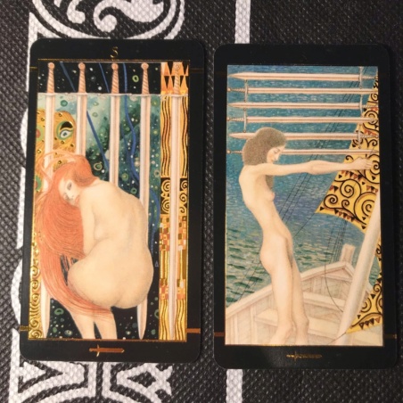 Таро Климта золотое (мини-колода)