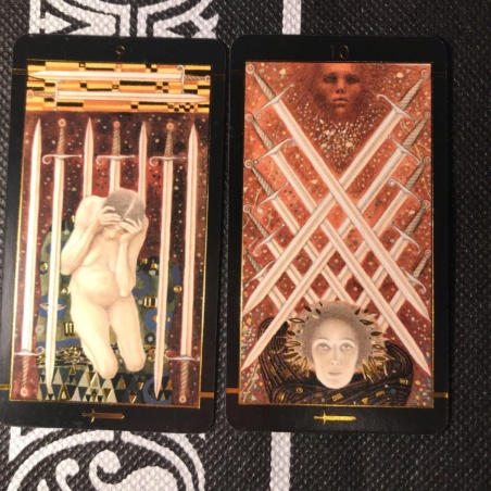 Таро Климта золотое (мини-колода)