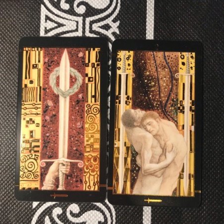 Таро Климта золотое (мини-колода)
