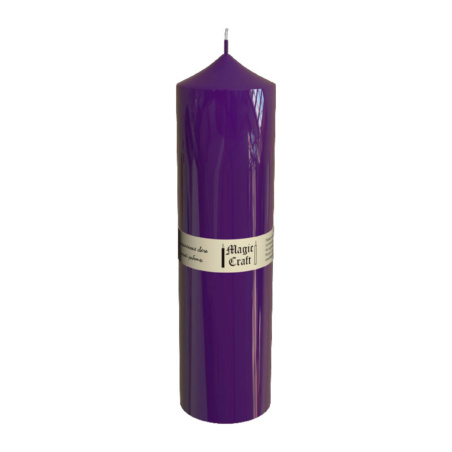 Свеча колонна 22 см фиолетовая (70 часов)