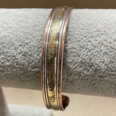 Медный браслет с магнитами