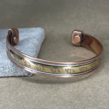 Медный браслет с магнитами