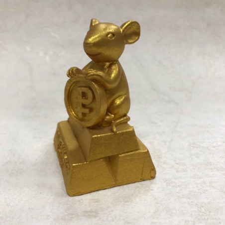 Сувенир золотая мышь Денежного Года