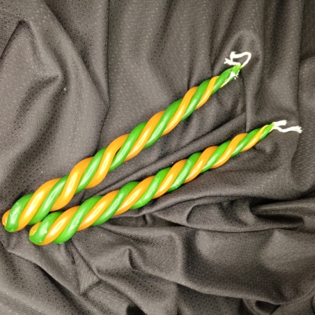 Скрутка Magic Energy из 4 свечей (2 желтые и 2 зеленые)