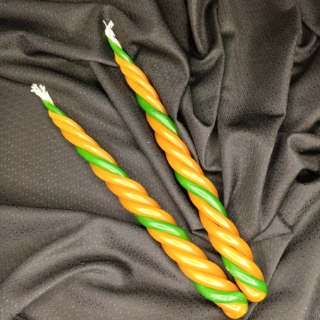 Скрутка Magic Energy из 4 свечей (3 желтые + 1 зеленая)