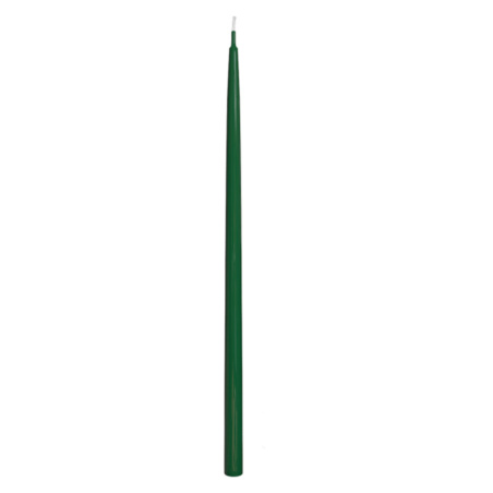 Свеча МК зеленая восковая маканая 16 см