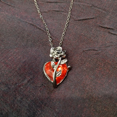 Кулон Роза и Сердце