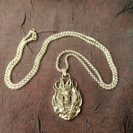 Амулет двусторонний Анубис с цепочкой