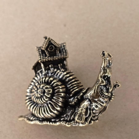 Фигурка Улитка латунь