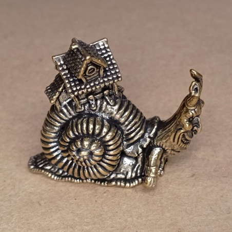 Фигурка Улитка латунь