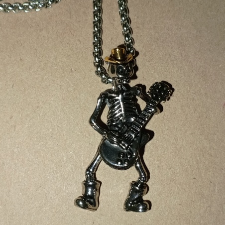 Кулон Скелет с гитарой