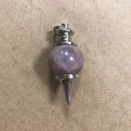 Кулон - маятник для биолокации с аметистом без цепочки