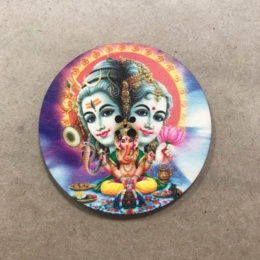 Подставка для благовоний круглая Шива Парвати Ганеша