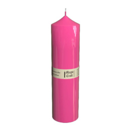 Свеча колонна 22 см розовая (70 часов)