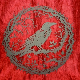 Панно Ворон, металл