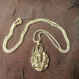 Амулет двусторонний Анубис с цепочкой