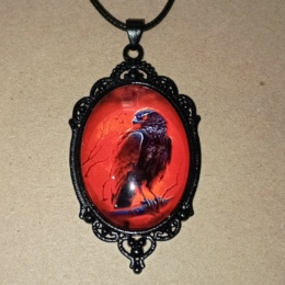 Большой кулон Сокол (цвет красный)