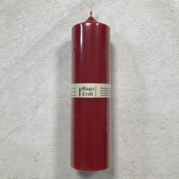 Свеча колонна 22 см красная (70 часов)