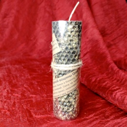 Свеча из черной вощины с полынью Огненный оберег